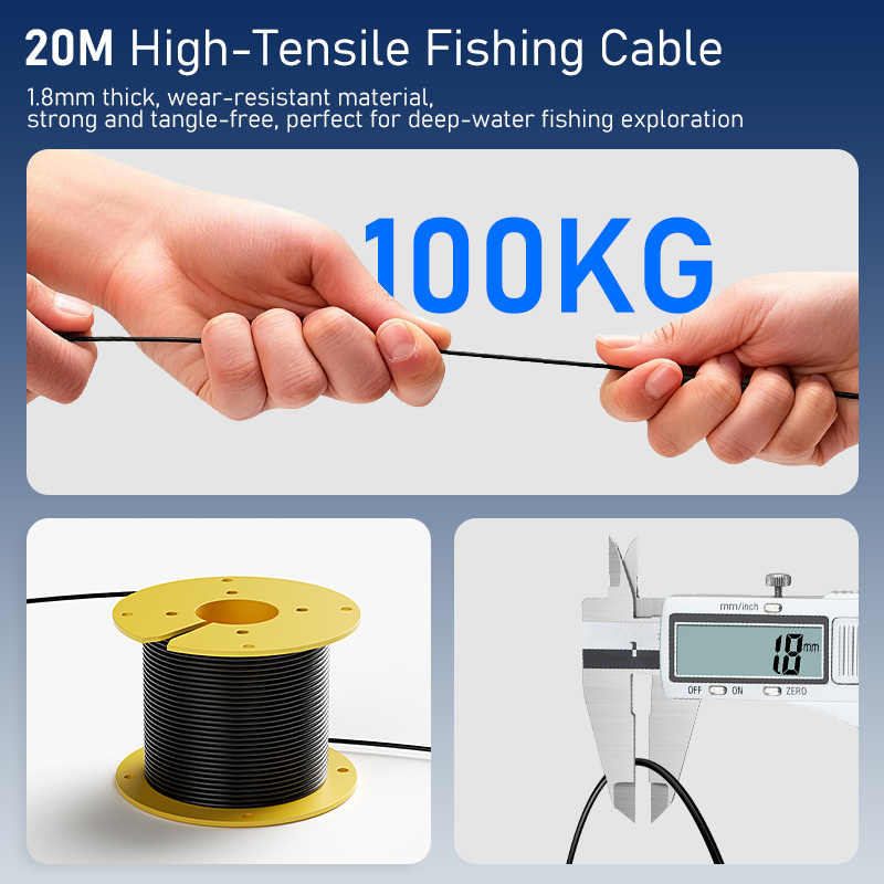 เครื่องหาปลาแบบพกพา หน้าจอ LCD - Fishing Depth Finder บทวิจารณ์และราคา